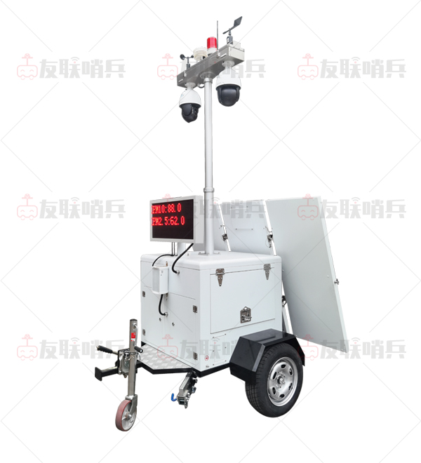 工地?fù)P塵氣象監(jiān)測太陽能移動監(jiān)控車
